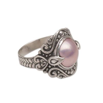Alternate image for 925 Sterling Silver Freshwater Cultured Pearl Cocktail Ring Bali Refinement