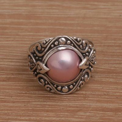 Alternate image for 925 Sterling Silver Freshwater Cultured Pearl Cocktail Ring Bali Refinement