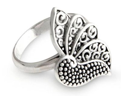 Alternate image for Sterling Silver Butterfly Ring Timeless Soul
