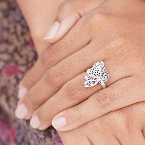 Alternate image for Sterling Silver Butterfly Ring Timeless Soul