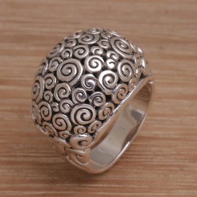 Alternate image for Artisan Jewelry Sterling Silver Domed Ring Cloud Bubble
