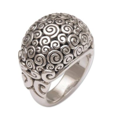 Alternate image for Artisan Jewelry Sterling Silver Domed Ring Cloud Bubble