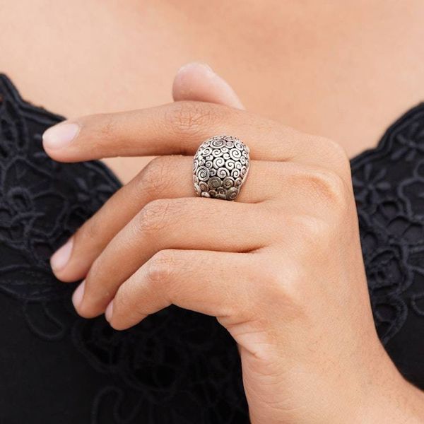 Alternate image for Artisan Jewelry Sterling Silver Domed Ring Cloud Bubble