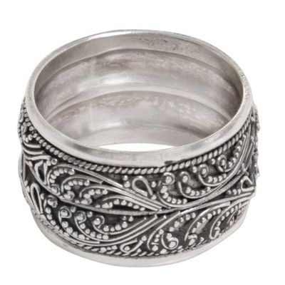 Alternate image for Hand Made Sterling Silver Band Ring from Indonesia Strand of Nature