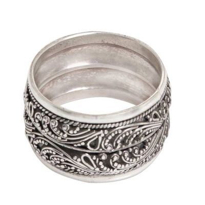 Alternate image for Hand Made Sterling Silver Band Ring from Indonesia Strand of Nature