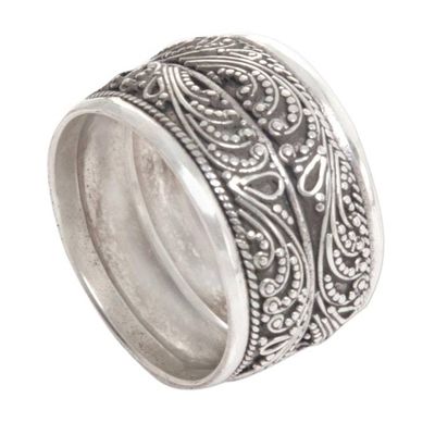 Alternate image for Hand Made Sterling Silver Band Ring from Indonesia Strand of Nature