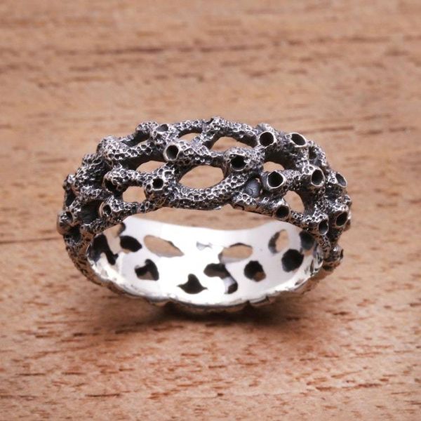 Alternate image for Mens Sterling Silver Ring Coral Reef