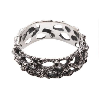 Alternate image for Mens Sterling Silver Ring Coral Reef