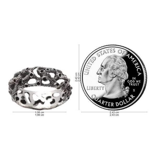 Alternate image for Mens Sterling Silver Ring Coral Reef