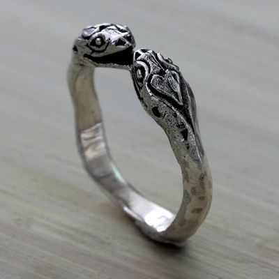 Alternate image for Snake Jewelry for Women Sterling Silver Wrap Ring Kissing Vipers