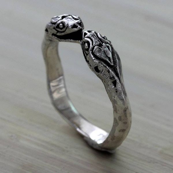 Alternate image for Snake Jewelry for Women Sterling Silver Wrap Ring Kissing Vipers