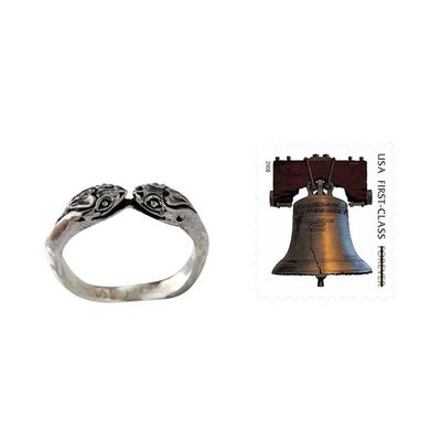 Alternate image for Snake Jewelry for Women Sterling Silver Wrap Ring Kissing Vipers