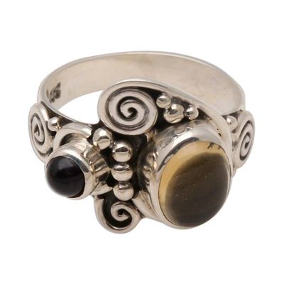 Alternate image for Citrine and Amethyst Cocktail Ring Sunshine