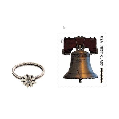 Alternate image for Cubic Zirconia and Sterling Silver Flower Ring April Daisy