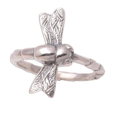 Alternate image for Sterling Silver Cocktail Ring Dragonfly Fortunes