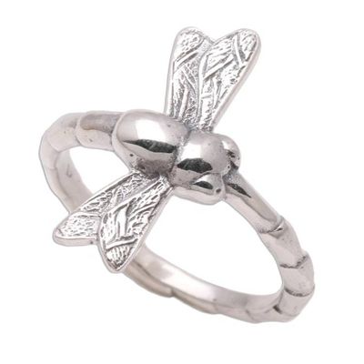 Alternate image for Sterling Silver Cocktail Ring Dragonfly Fortunes