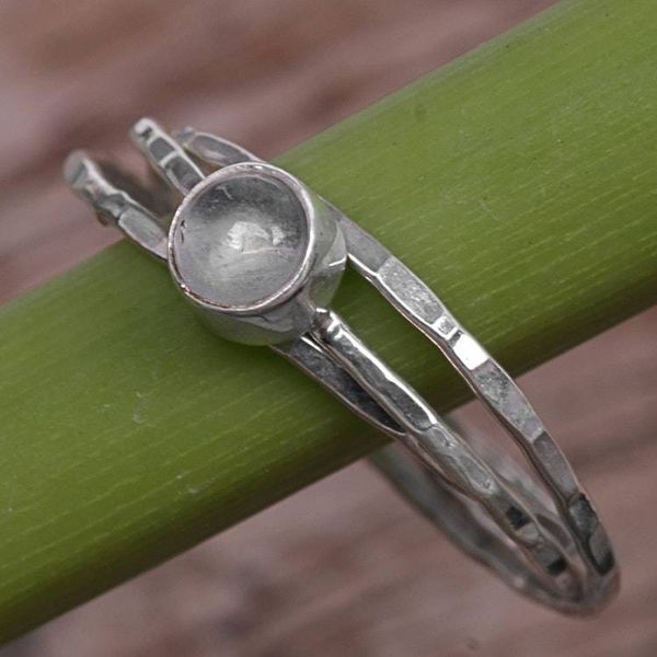 Alternate image for Hand Made Rainbow Moonstone Solitaire Ring from Indonesia Magical Essence