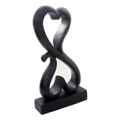 Alternate image for Artisan Crafted Romantic Wood Sculpture Love Unites