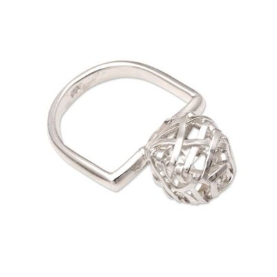 Primary image for Cultured Pearl and Sterling Silver Cocktail Ring Nest Egg