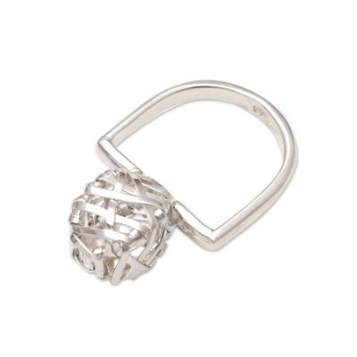 Alternate image for Cultured Pearl and Sterling Silver Cocktail Ring Nest Egg