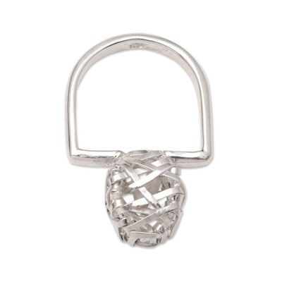 Alternate image for Cultured Pearl and Sterling Silver Cocktail Ring Nest Egg