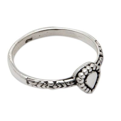Alternate image for Sterling Silver Band Ring with Teardrop Accent from Bali Drop in the Rain