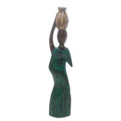 Alternate image for Albesia Wood Sculpture Water Jug