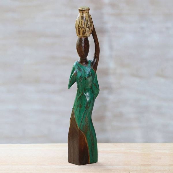 Alternate image for Albesia Wood Sculpture Water Jug