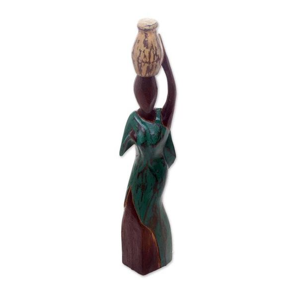 Alternate image for Albesia Wood Sculpture Water Jug