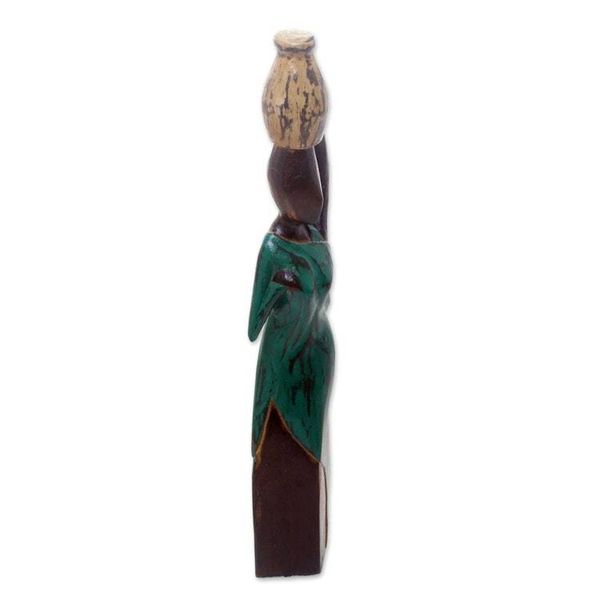 Alternate image for Albesia Wood Sculpture Water Jug