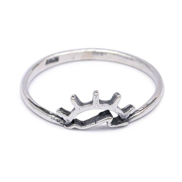 Alternate image for Nature-Themed Balinese-Made Sterling Silver Sunset Band Ring Sun Waves