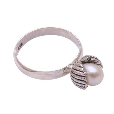 Alternate image for Cultured Pearl Clam Cocktail Ring from Bali Clam Shell