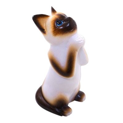 Alternate image for Wood sculpture Siamese Cat Wish