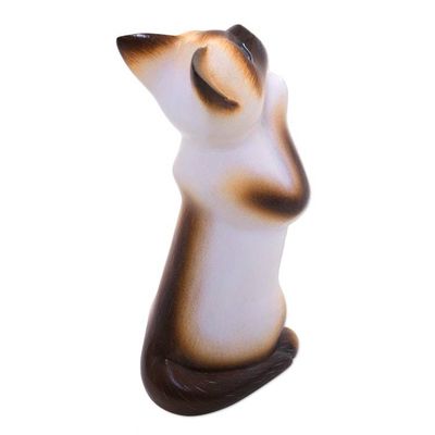 Alternate image for Wood sculpture Siamese Cat Wish