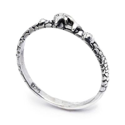 Alternate image for Dolphin-Themed Polished and Oxidized Band Ring from Bali Little Fin