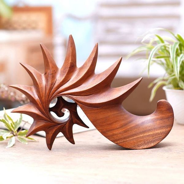 Alternate image for Handcrafted Modern Wood Sculpture from Indonesia Vision