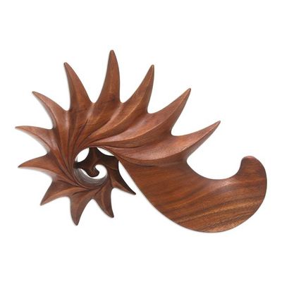 Alternate image for Handcrafted Modern Wood Sculpture from Indonesia Vision