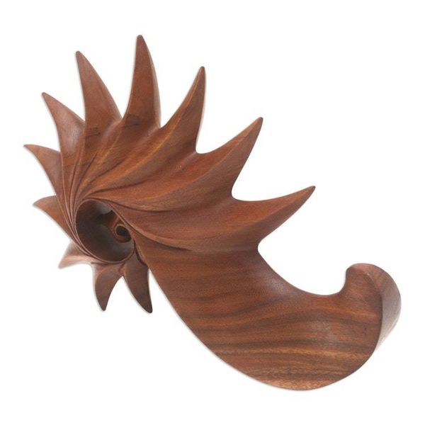 Alternate image for Handcrafted Modern Wood Sculpture from Indonesia Vision