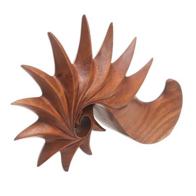 Alternate image for Handcrafted Modern Wood Sculpture from Indonesia Vision