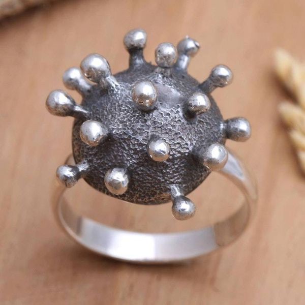 Alternate image for Mens Sterling Silver Cocktail Ring Invisible Danger