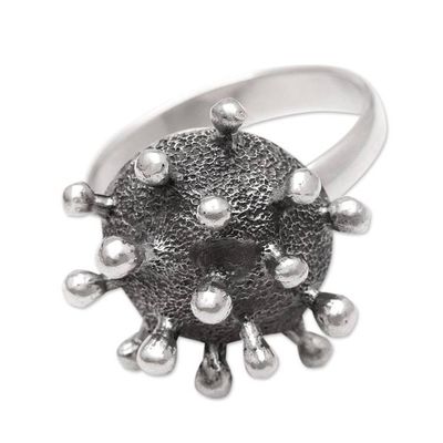 Alternate image for Mens Sterling Silver Cocktail Ring Invisible Danger