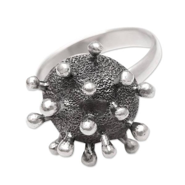 Alternate image for Mens Sterling Silver Cocktail Ring Invisible Danger