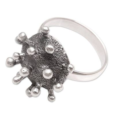 Alternate image for Mens Sterling Silver Cocktail Ring Invisible Danger