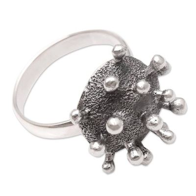 Alternate image for Mens Sterling Silver Cocktail Ring Invisible Danger