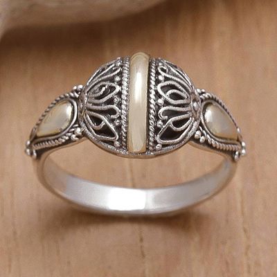 Alternate image for 18k Gold-Accented Cocktail Ring with Floral Motifs Floral Dame