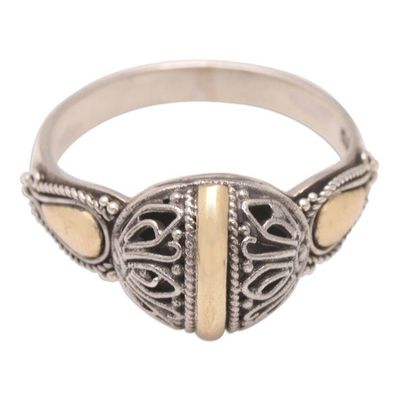 Alternate image for 18k Gold-Accented Cocktail Ring with Floral Motifs Floral Dame