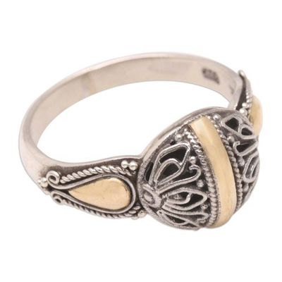 Alternate image for 18k Gold-Accented Cocktail Ring with Floral Motifs Floral Dame