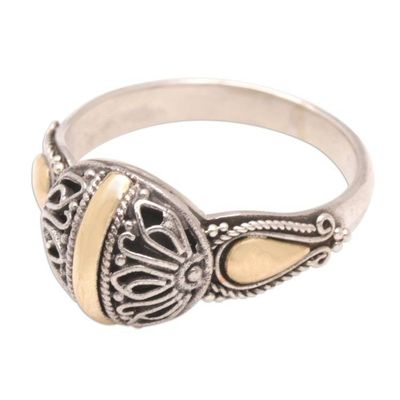 Alternate image for 18k Gold-Accented Cocktail Ring with Floral Motifs Floral Dame