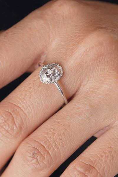 Alternate image for Lion-Themed Sterling Silver Cocktail Ring Crafted in Bali Jungle King