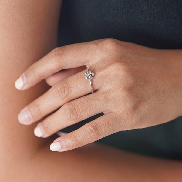 Alternate image for Spiral-Patterned Floral Sterling Silver Band Ring from Bali Small Curls